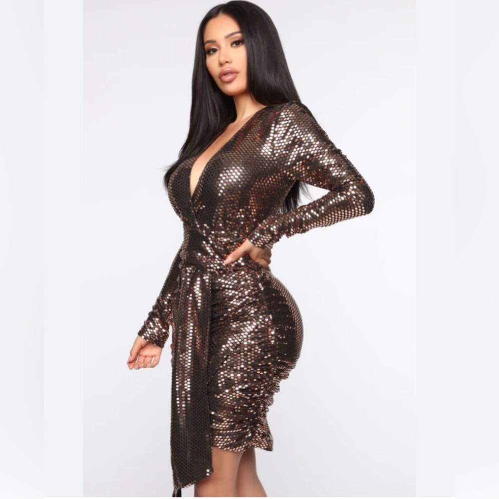 Sequin Midi Dress